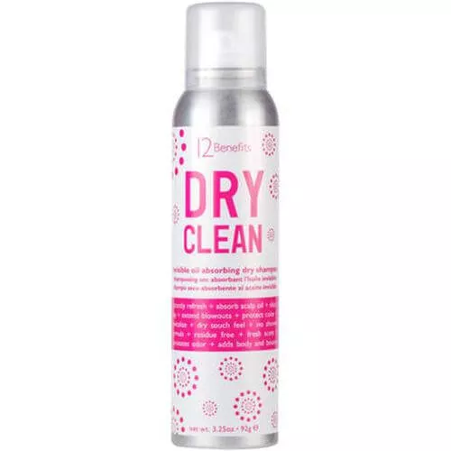 12 Benefits Dry Clean Invisible Oil Absorbing Dry Shampoo 3.25 oz