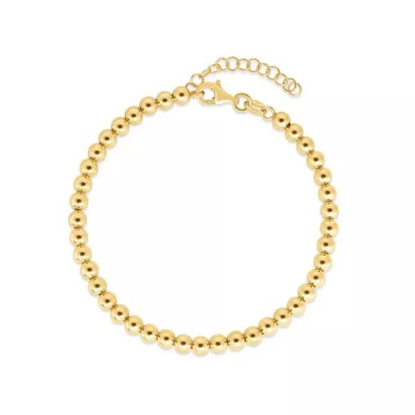 14k Yellow Gold Bead Chain Necklace(4mm)