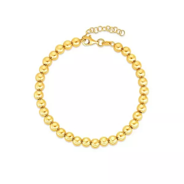 14k Yellow Gold Bead Chain Necklace(5mm)
