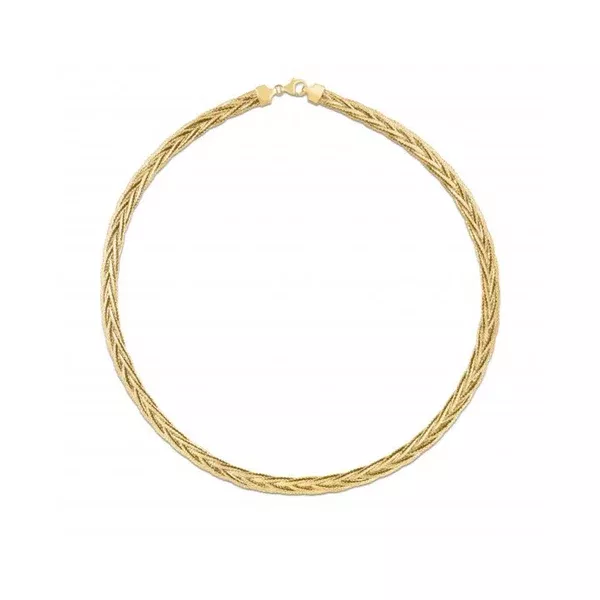 14k Yellow Gold Rapunzel Woven Necklace