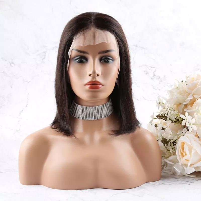 200% Density 13*4 Full Frontal Bob Wig Straight - 12” / Striaght