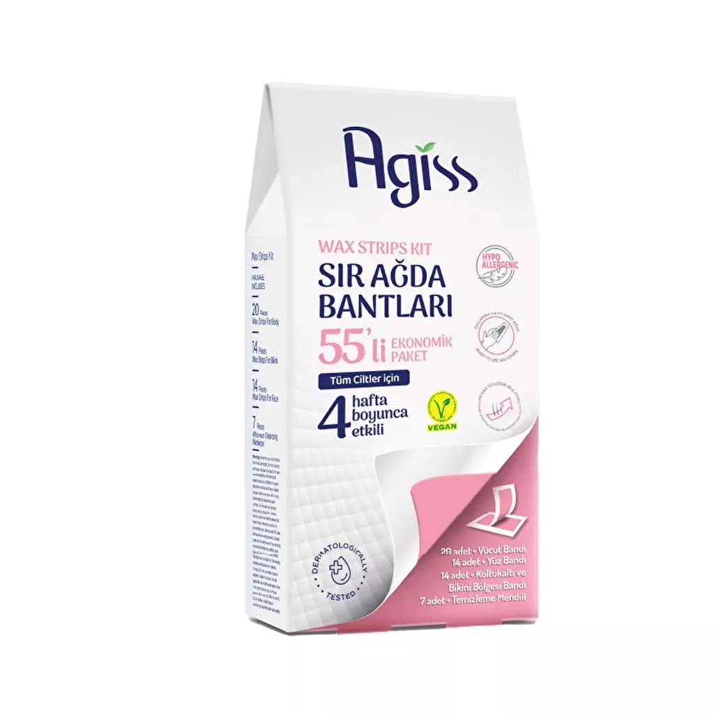 Agiss Wax Strips 55-Piece Economy Pack for Full Body