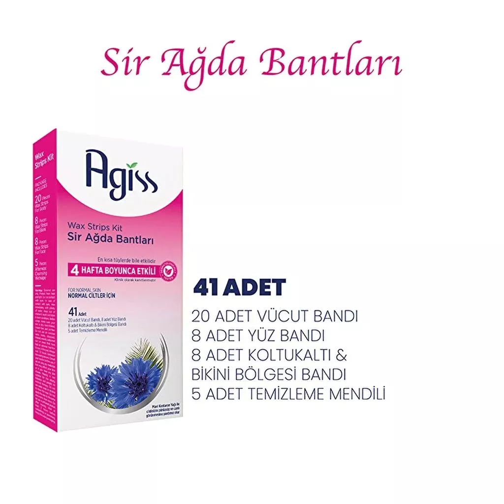 Agiss Wax Strips for Body, Face & Sensitive Areas 41-Pack