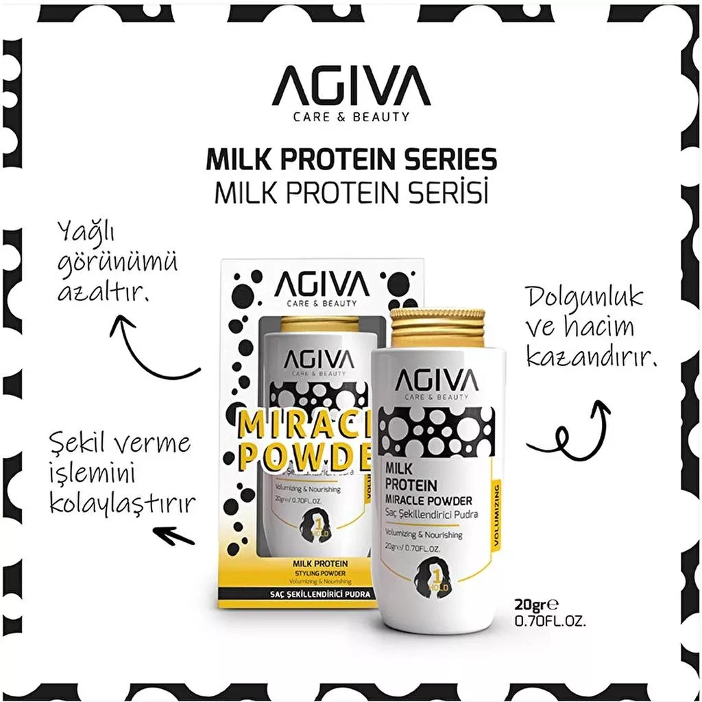 Agiva Milk Protein Miracle Hair Powder for Volume 20g