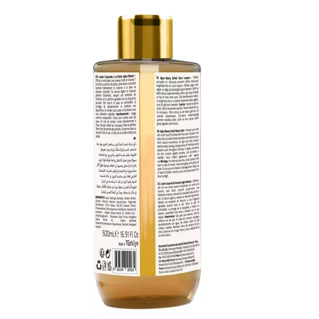 Agiva Peach Shower Gel for Soft Skin 500 ml