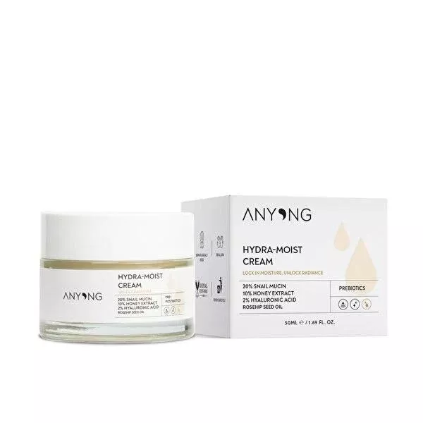 Anyong Hydra Moist Moisturizing Cream - Snail Secretion Filtrate & Hyaluronic Acid Complex for Intense Hydration