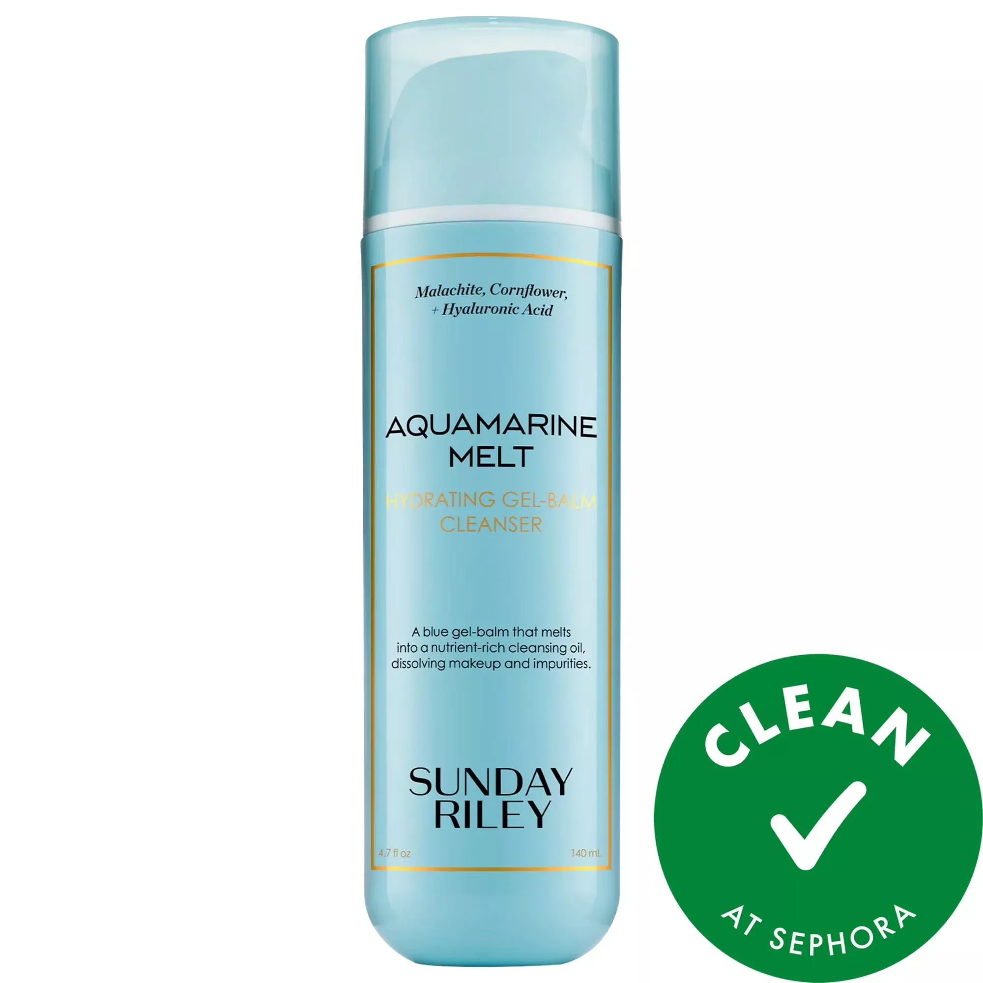 Aquamarine Melt: Hydrating Gel-Balm Cleanser - Vegan, Cruelty-Free, Deeply Hydrating Hyaluronic Acid Face Wash for Dry, Dull Skin - Glass Skin Effect