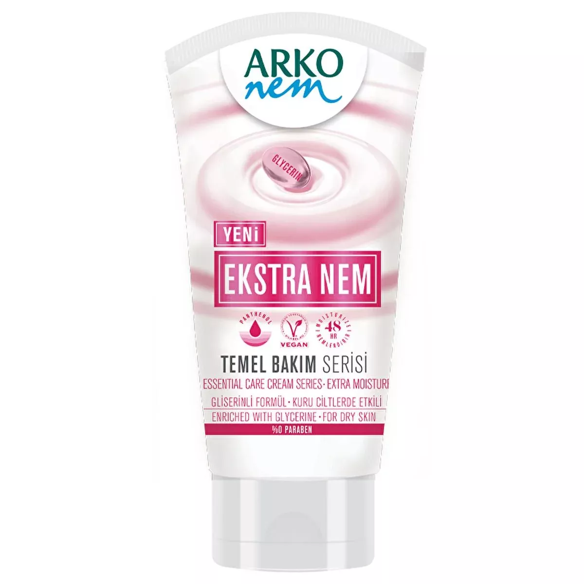 Arko Nem Ekstra Vegan Moisturizer for Dry Skin - 2.03 fl oz, Cruelty-Free & Paraben-Free Skincare
