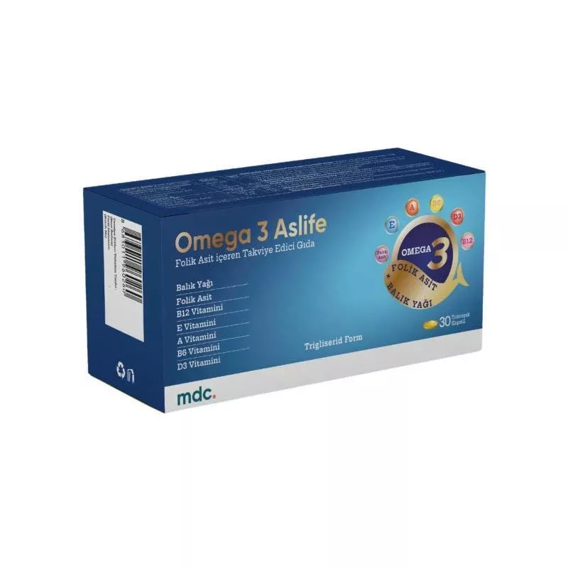 Aslife Omega 3 Supplement: 30 Capsules for Heart & Brain Health | High Potency Omega-3 Fatty Acids
