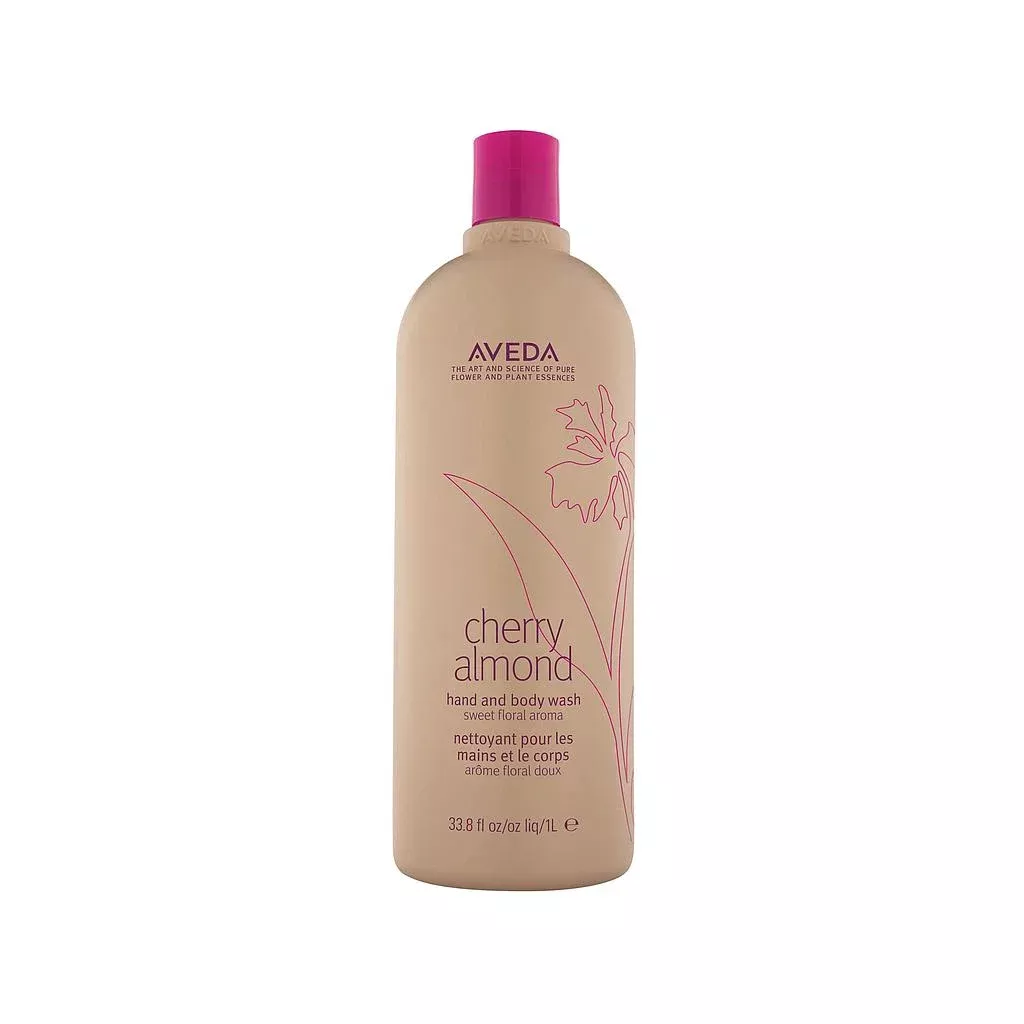 Aveda Cherry Almond Moisturizing Hand and Body Wash Gel - 1000ml, Gentle & Nourishing for Hands & Body