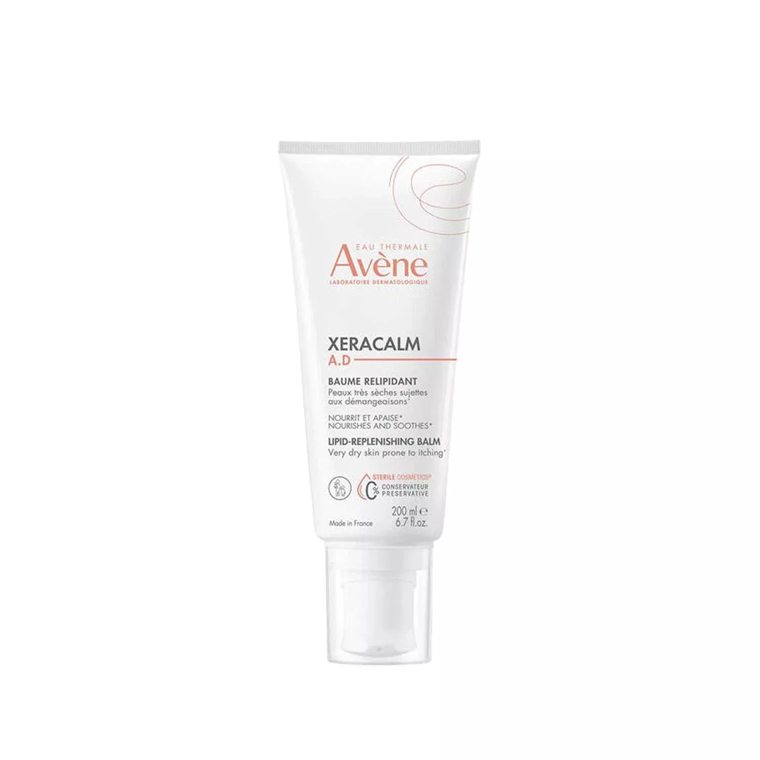 Avene XeraCalm A.D Lipid Replenishing Balm 200ml - Moisturizing Relief for Dry, Sensitive Skin