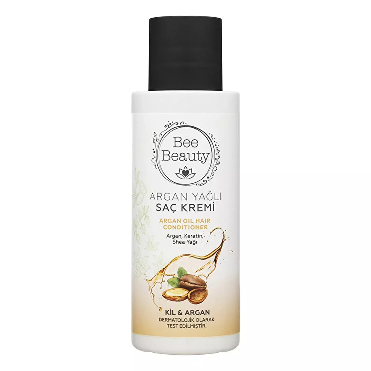 Bee Beauty Argan Hair Cream 100ml - Natural Moisturizing Hair Care for All Hair Types, Travel-Sized