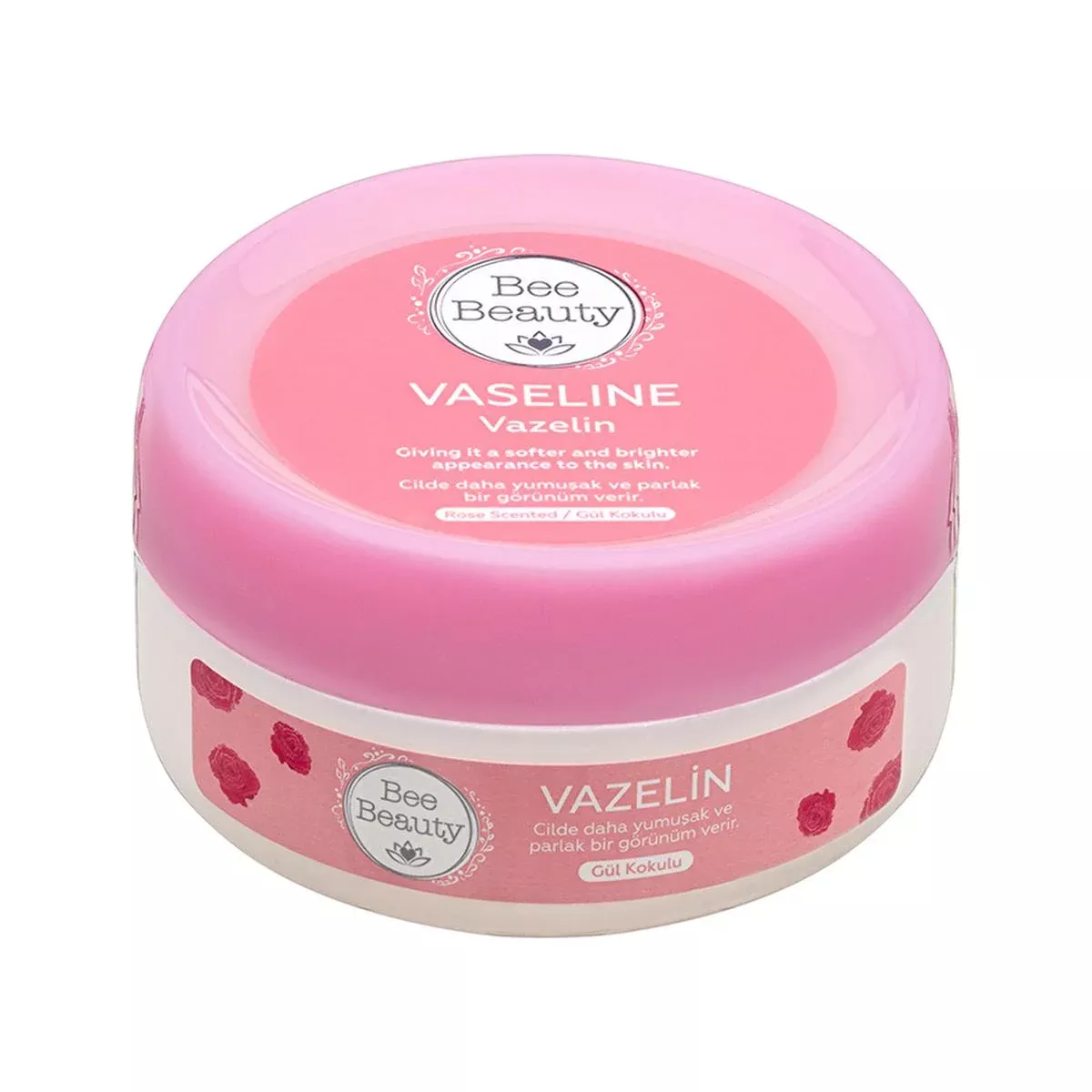 Bee Beauty Vazelin Gül Moisturizing Body Care - Rose Scented Moisturizer for Dry Skin Relief, 3.04 fl oz