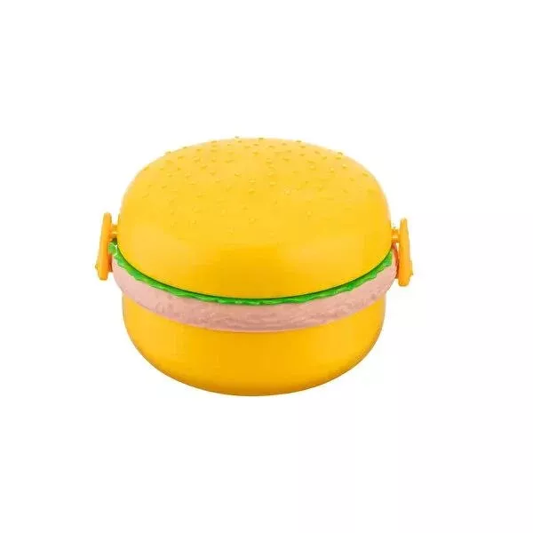 Beehome Hamburger Shaped Food Storage Container - Leak-Proof, Easy Clean, Kid-Friendly Lunch Box