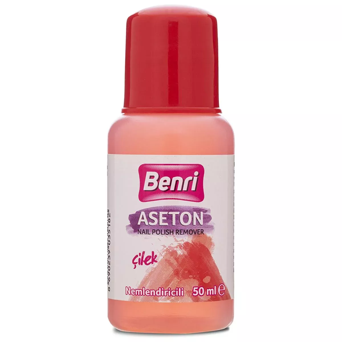 Benri Strawberry Scented Nail Polish Remover - Portable 1.69 fl oz Mini Size for Travel