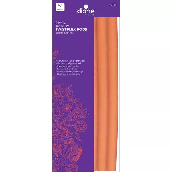 Bigoudis éponges 5/8'' orange 6/paquet