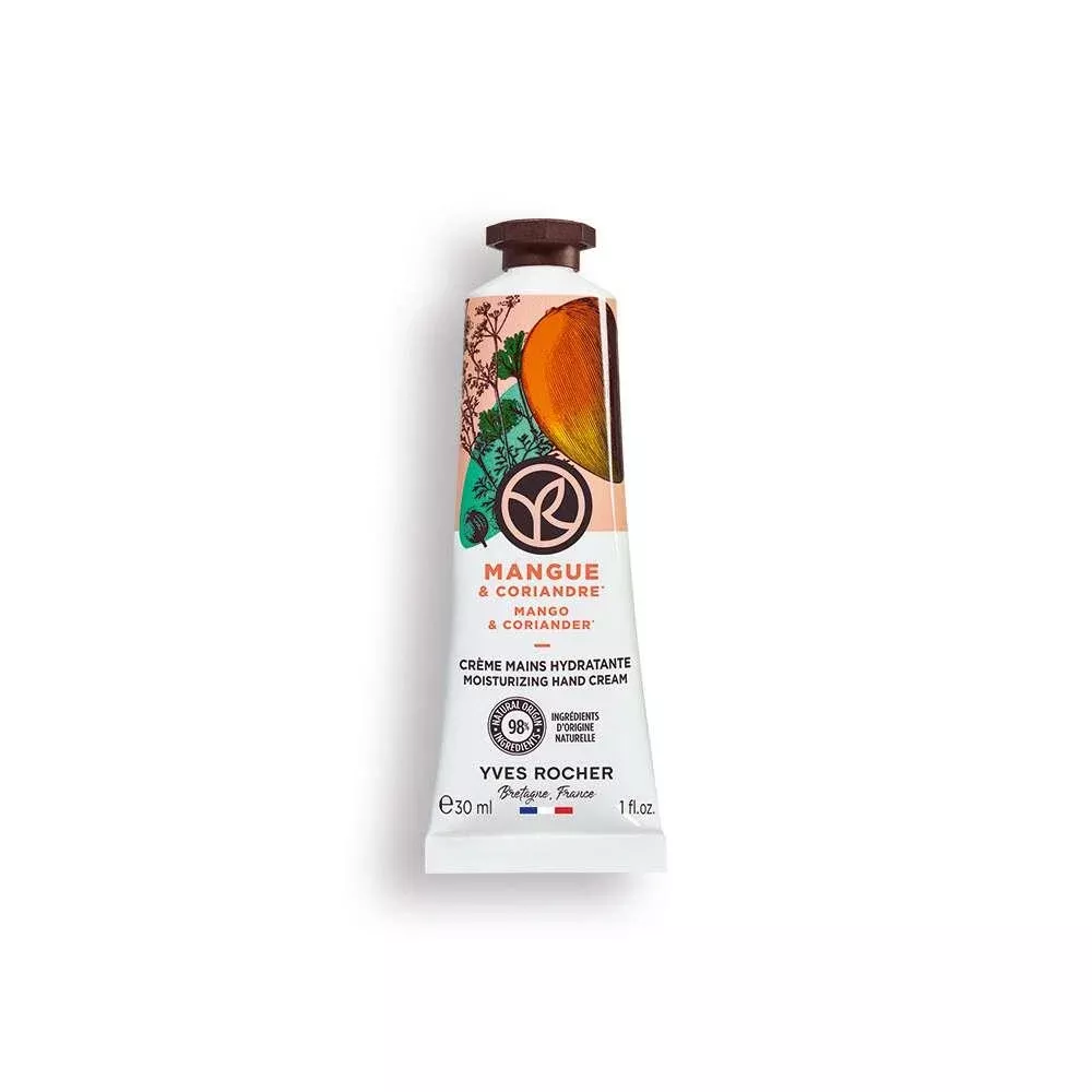 The Body Shop Mango Coriander Hand Cream - 30ml, Natural Moisturizing Hand Cream with Shea Butter