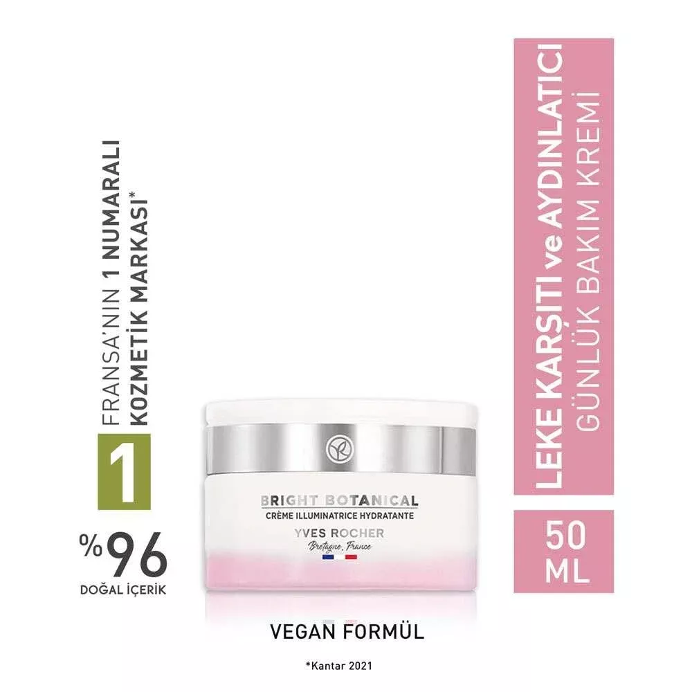 Bright Botanical Day/Night Cream - Anti-Spot & Anti-Wrinkle, Hydrating & Brightening for Even Skin Tone