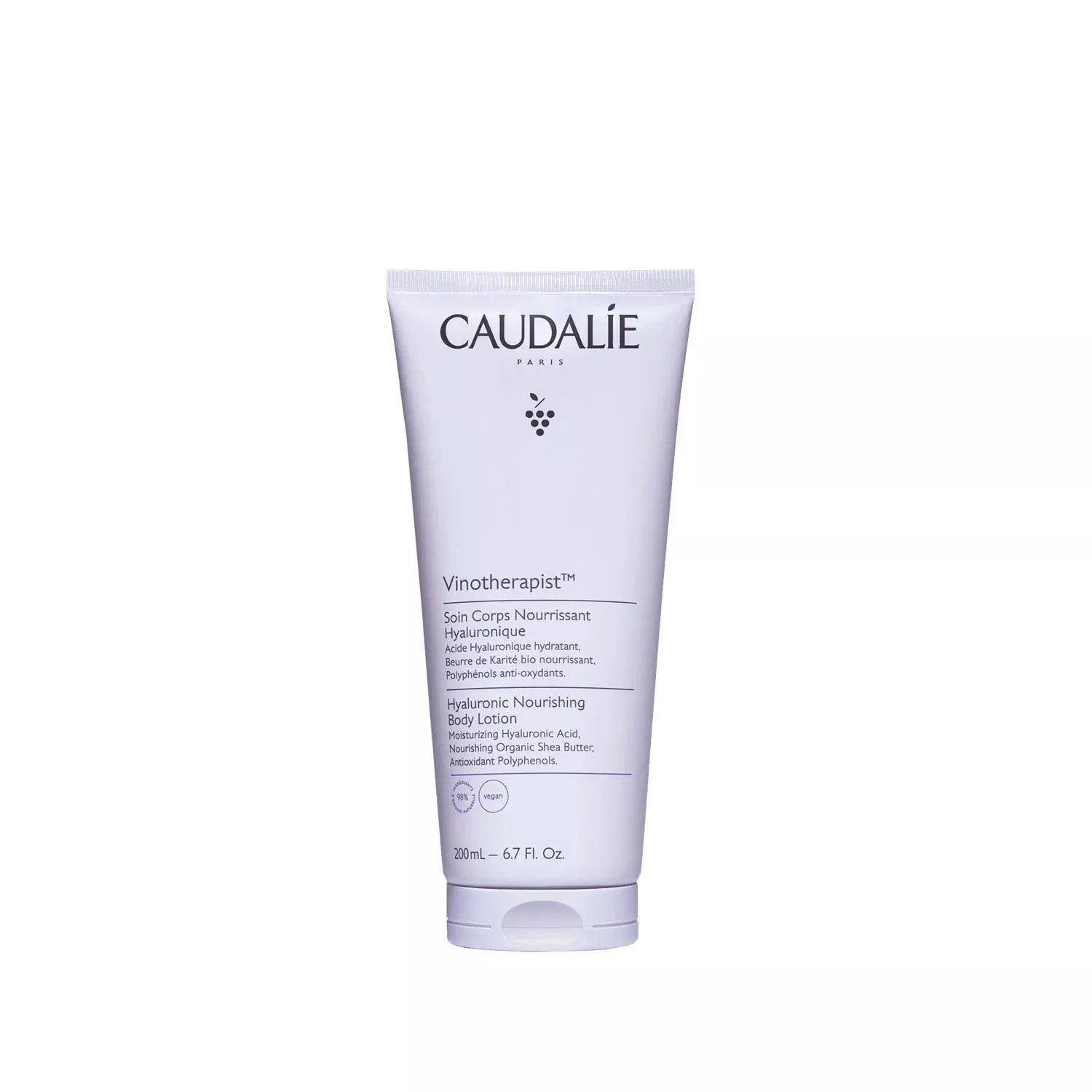 Caudalie Vinotherapist Nourishing Body Lotion: Deeply Moisturizing Hyaluronic Acid Body Lotion for Dry Skin (6.76 fl oz)