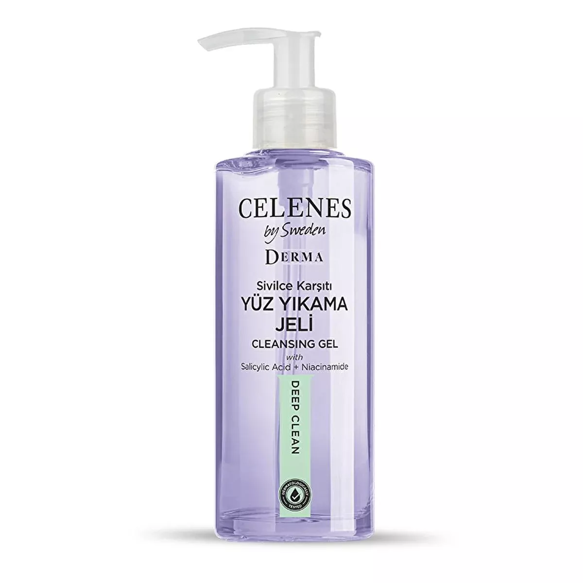 Celenes Derma Acne-Fighting Face Wash Gel with Salicylic Acid & Niacinamide - 8.45 fl oz