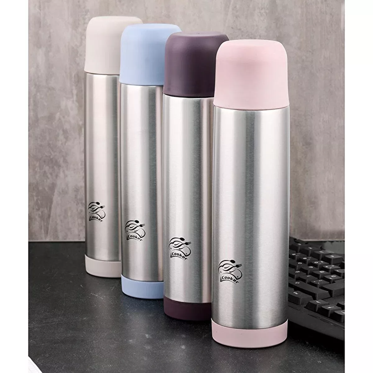Cooker Stainless Steel Thermos 500ml - Keeps Drinks Hot/Cold for 24 Hours, Durable & Eco-Friendly