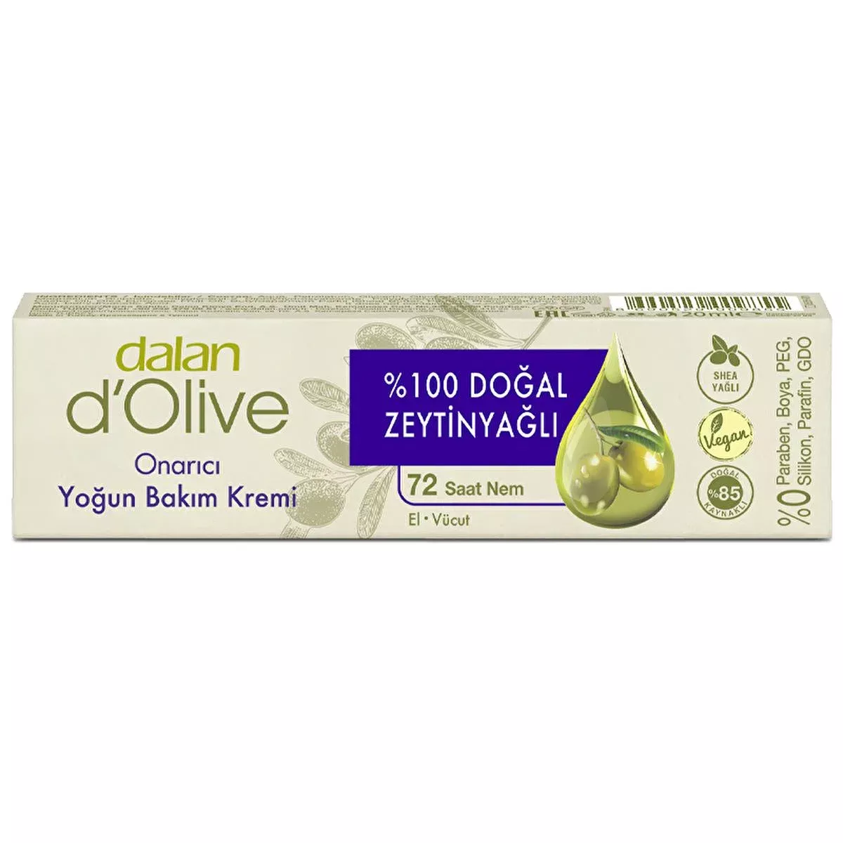 Dalan D'Olive Moisturizing Cream - 72-Hour Hydration, Shea Butter & Olive Oil for Dry Skin Care