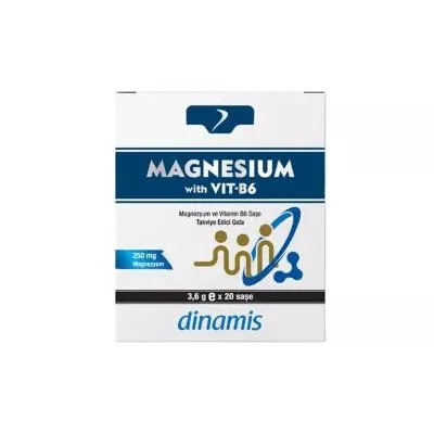 Dinamis Magnesium With Vitamin B6 - 20 Sachets