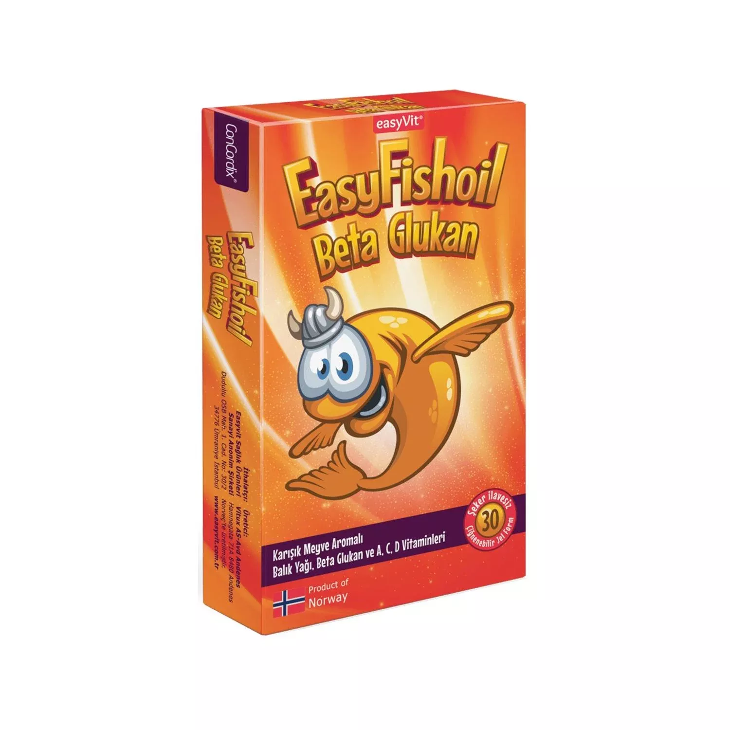 EasyFishoil - Chewable Omega-3 & Beta Glucan - 30 Count Mixed Fruit Flavor