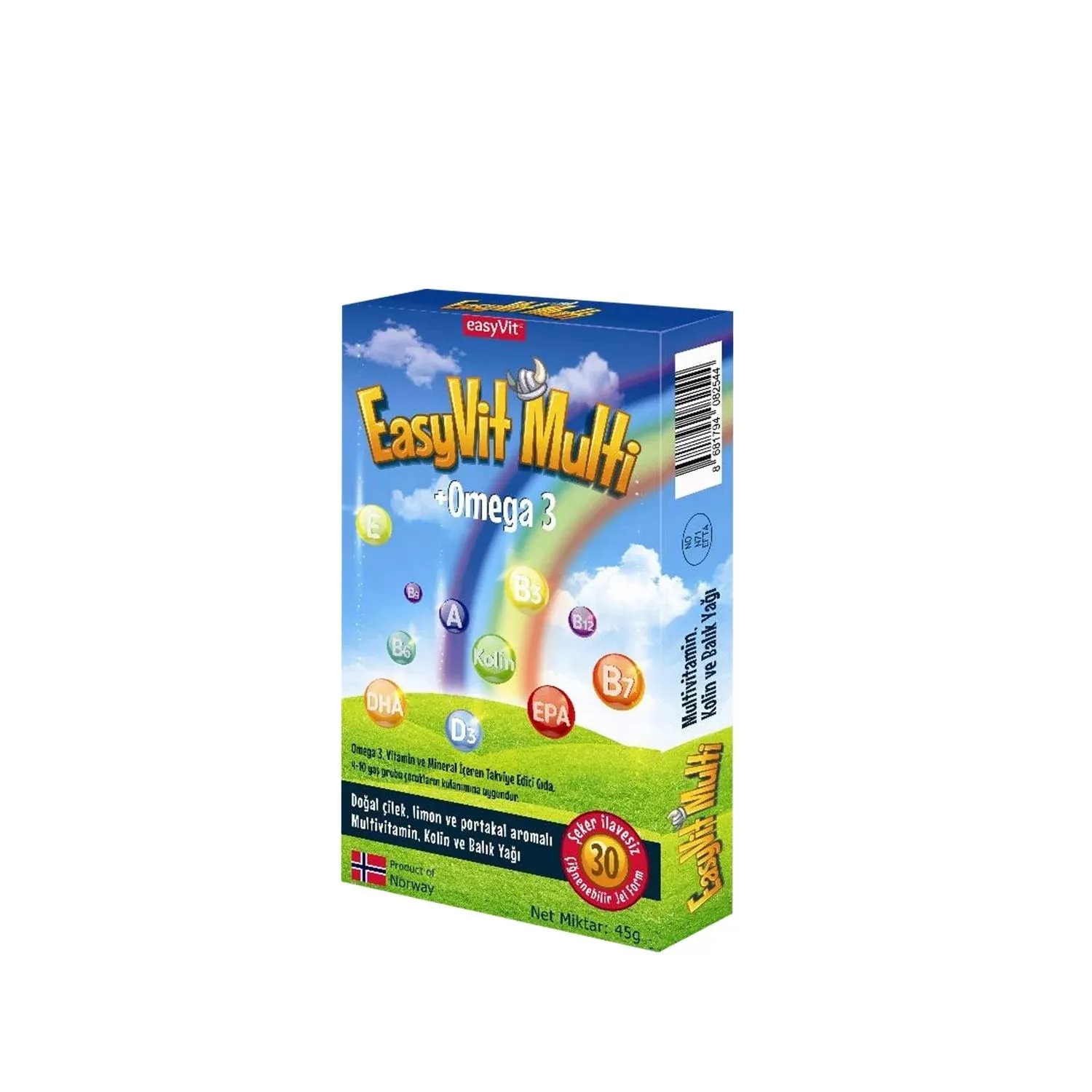 EasyVit Chewable Multivitamin with Omega-3 for Kids - 30 Tablets
