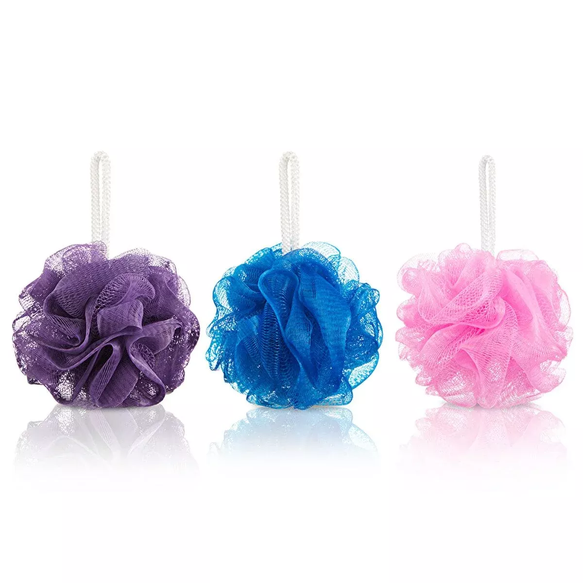 Eklips 3-Piece Bath Sponge/Luffa Set - Hygienic, Gentle Exfoliating Sponges for Effective Skin Cleansing