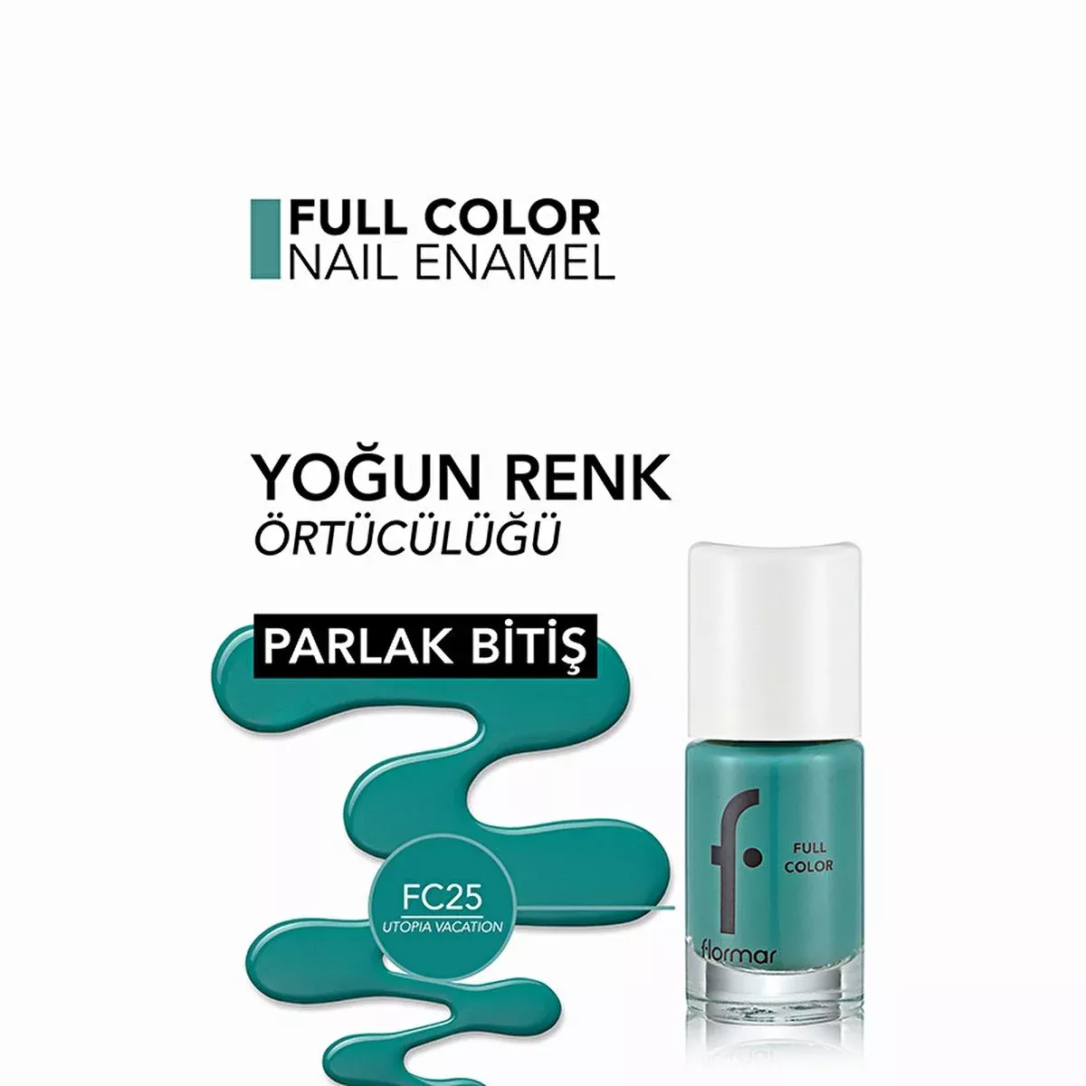 Flormar Full Color Extra Intense Pigment Nail Polish - High Pigment Nail Polish for Vibrant Nail Colors