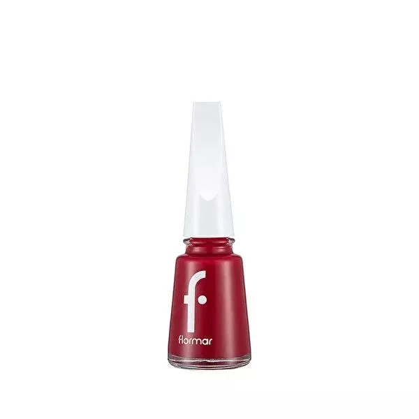 Flormar Nail Enamel 048 Fiery Red - Vibrant Nail Polish for Smooth Application