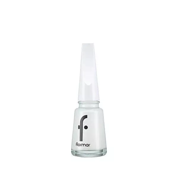 Flormar Nail Polish - Bright White, Smooth Finish, Easy Application