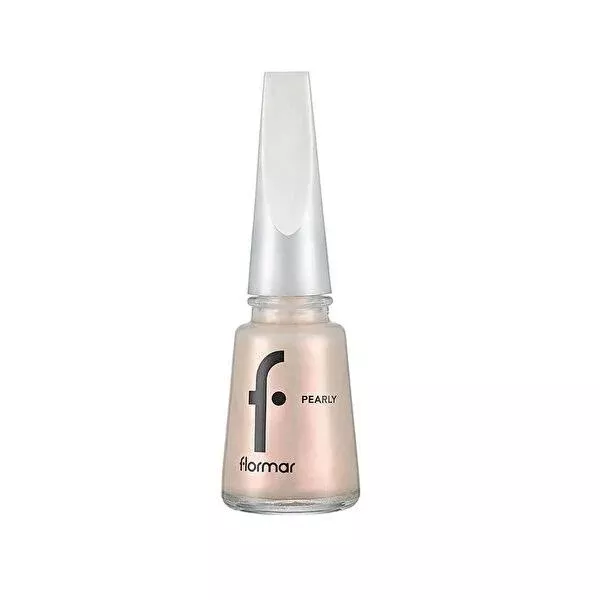 Flormar Pearly 308 Snow Glam Nail Polish: Long Lasting, Shimmering, Iridescent Finish for Glamorous Nails