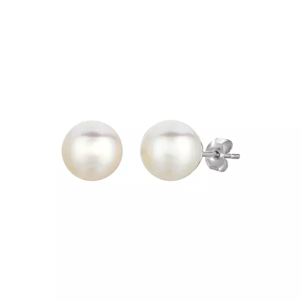 Freshwater Pearl Earrings in Sterling Silver(8mm)