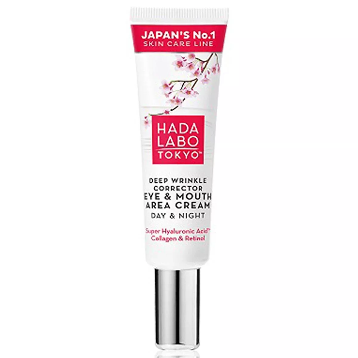 Hada Labo Anti-Wrinkle Cream for Eye and Mouth Area - Hydrating, Smooths Fine Lines, 0.51 fl oz