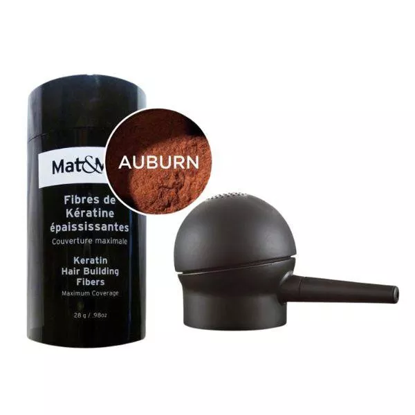 Keratin hair fiber .98oz - Auburn + Applicator