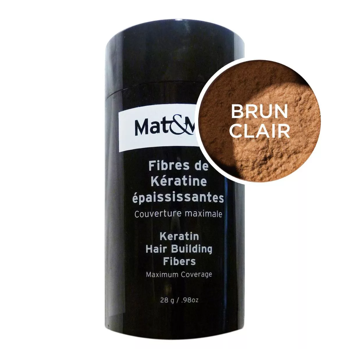 Keratin hair fibers .88oz - Light brown