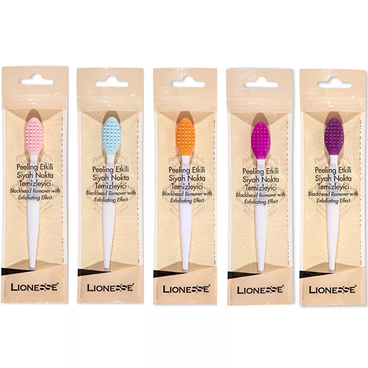 Lionesse Facial Cleansing Brush - Soft Silicone Blackhead Removal Tool for Acne Skincare