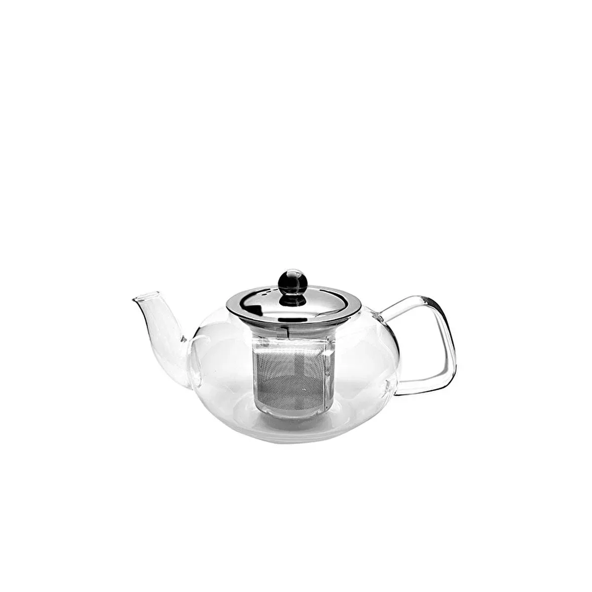 Luna Cucina Borosilicate Glass Teapot with Steel Strainer - 500ml, Dishwasher Safe, Durable Kitchenware