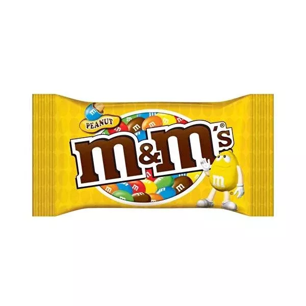 M&M's Peanut Chocolate Candy - 45g Pack - Classic Peanut & Milk Chocolate Snack, Colorful Shells, Enjoyable Treat