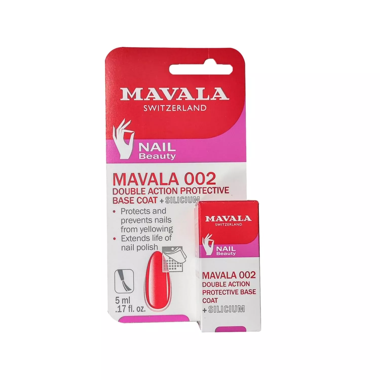 Mavala 002 Nail Base Coat - 5ml Protective Primer for Healthy Nail Care