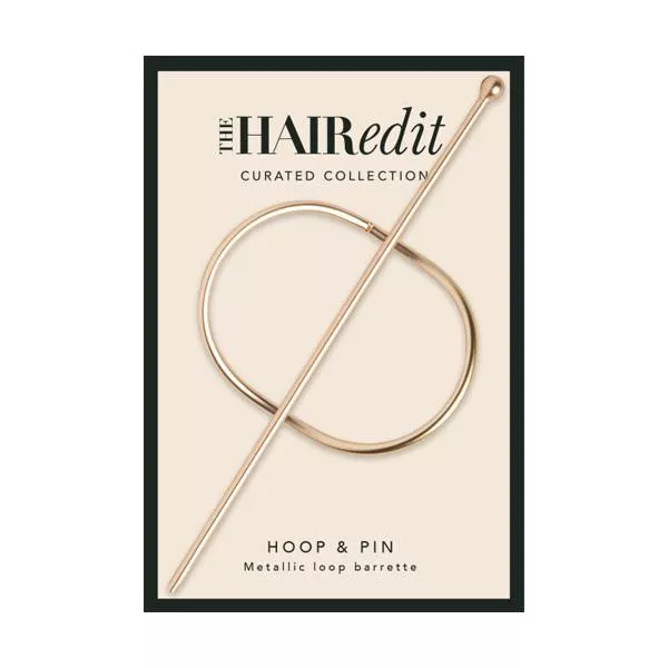 Metallic Loop Barrette Gold