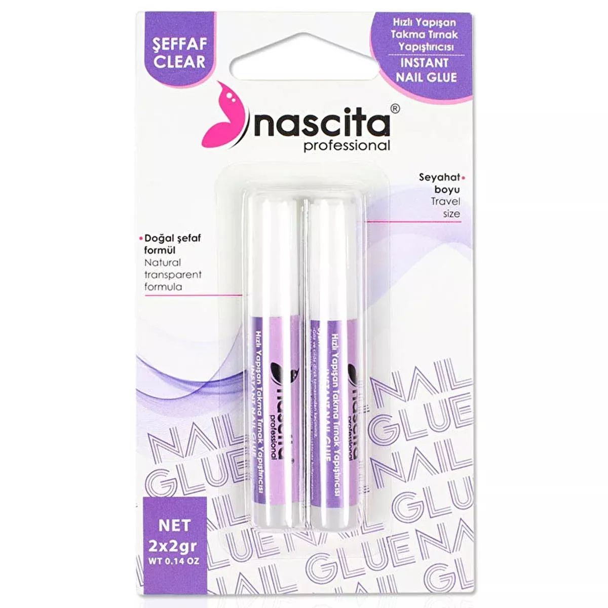 Nascita Transparent Nail Glue for Artificial Nails - Strong Adhesive, Easy Application - Nail Beauty Essentials