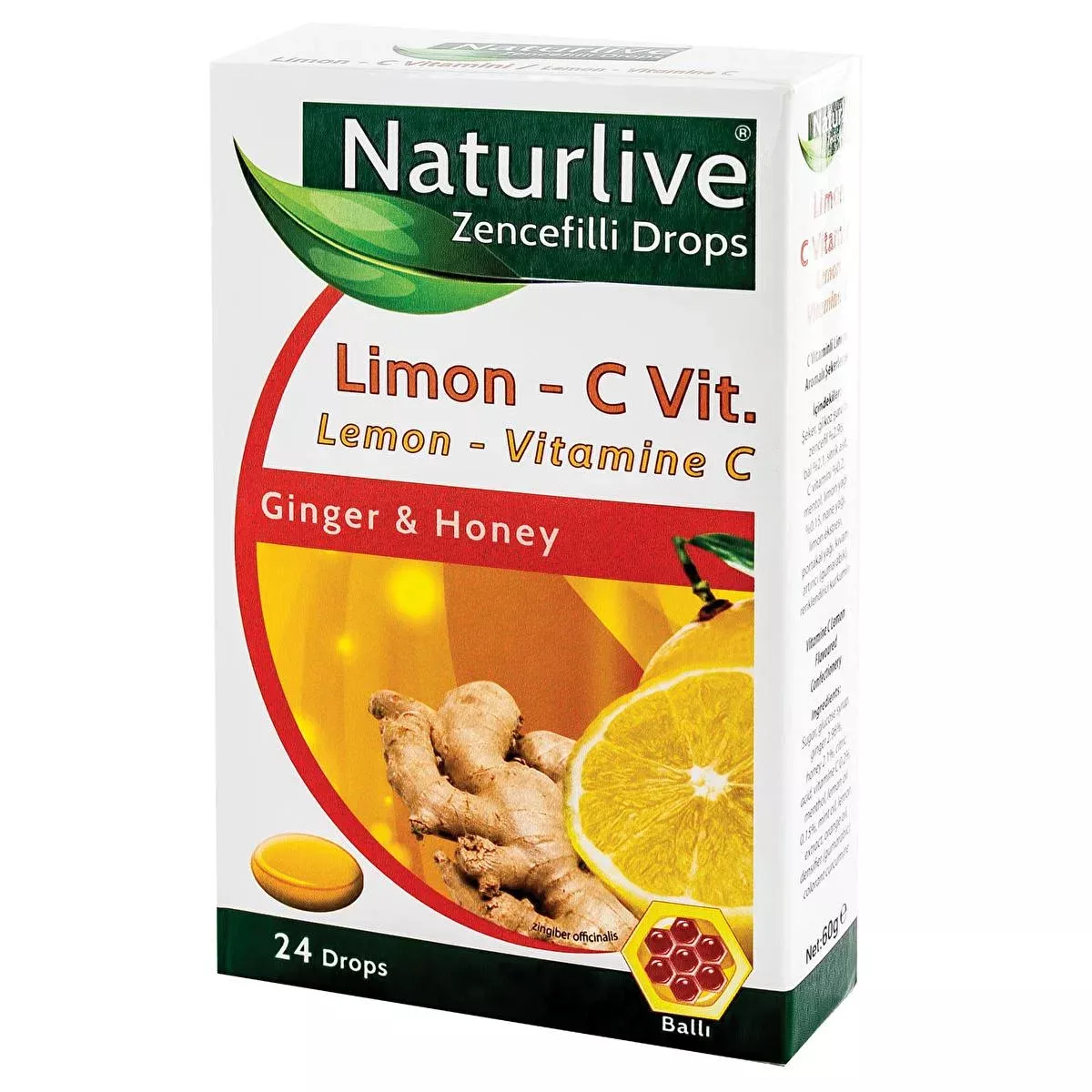 Naturlive Vitamin C Supplement Candy - Lemon Flavored, Immune System Support, Natural Ingredients