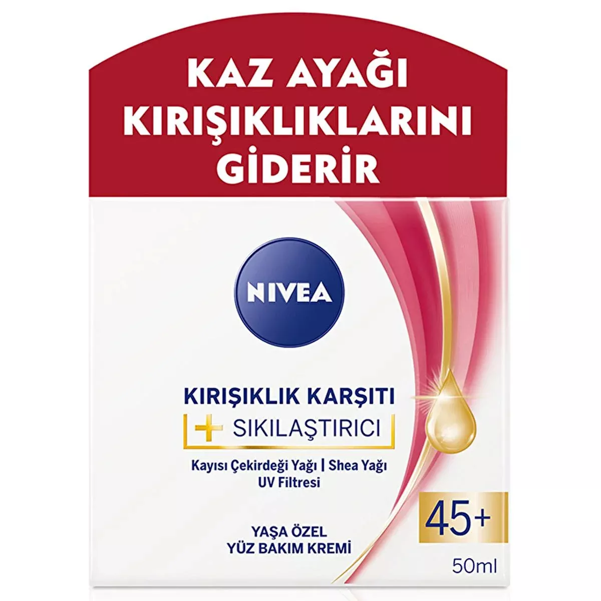 Nivea Anti-Wrinkle Face Cream for Mature Skin - Firming, UV Protection, 1.69 fl oz