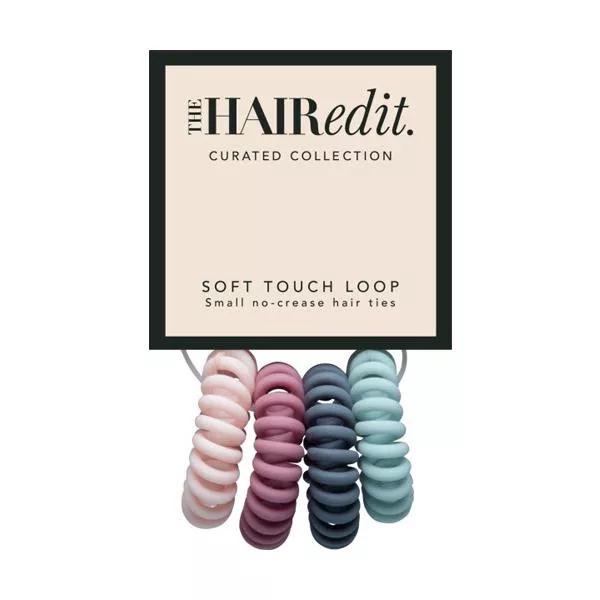 Pastel Spiral Hair Ties 4pk