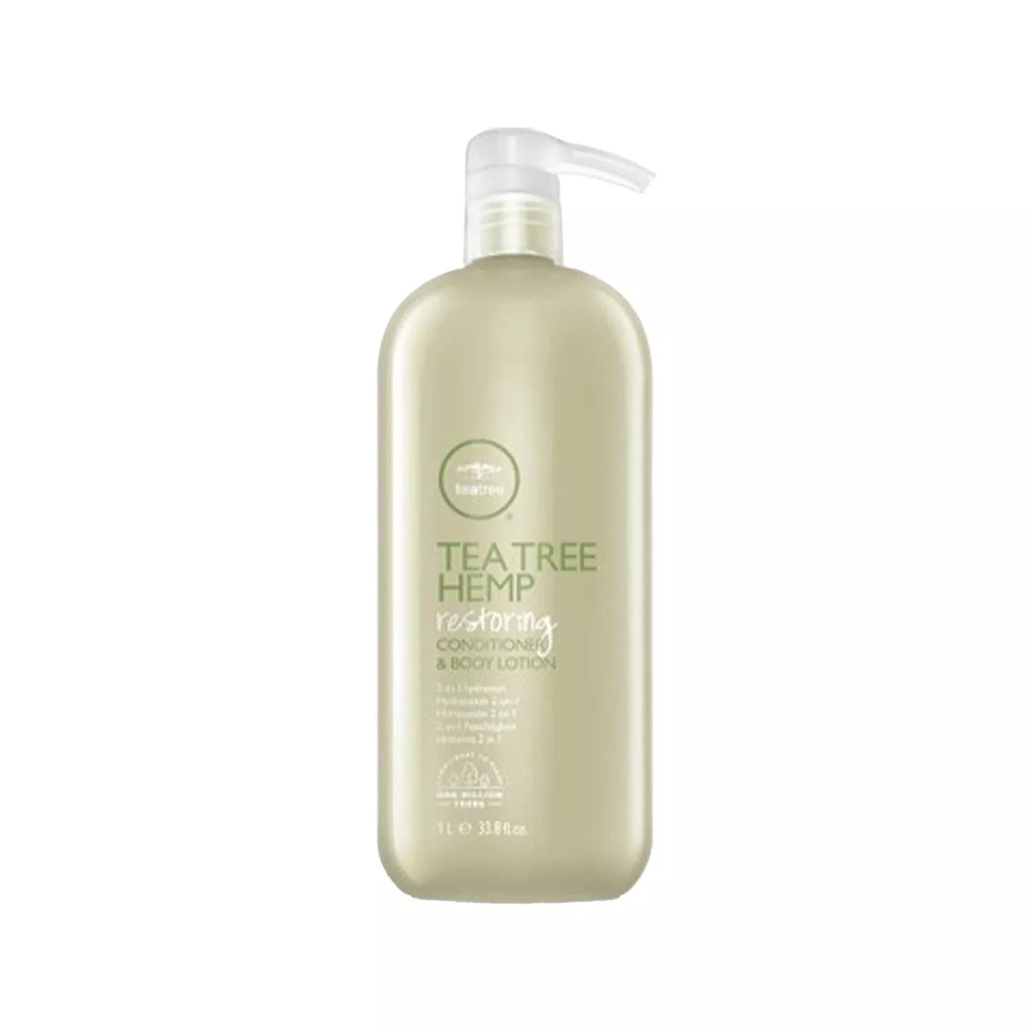 Paul Mitchell Tea Tree Hemp Restoring Hair Cream and Body Lotion - 1000ml Moisturizing Hydration for Dry Hair and Skin