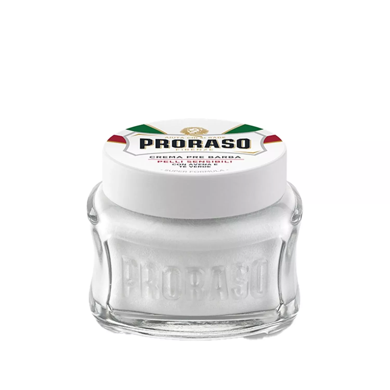 Proraso Pre-Shave Cream with Green Tea and Oat Extract - Soothes Sensitive Skin, Natural Ingredients, 3.38 fl oz