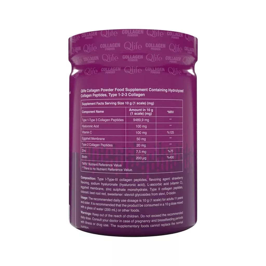 Qlife Collagen Powder Type 1-2-3 Supplement 250g